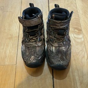 Camo hiking boots